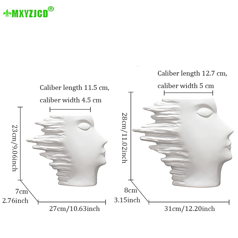 Керамическая ваза для цветов поделка с изображением лица и ветра стационарное
