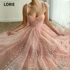 Блестящие платья LORIE для выпускного вечера, Персиковое блестящее Тюлевое платье с сердечком длиной ниже колена, арабское вечернее платье для свадьбы, выпускного вечера, 2021