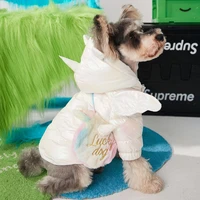 pet dog clothing winter warm clothes for small dogs puppy coat thicken clothes waterproof dogs jacket and bag unicorn mascotas