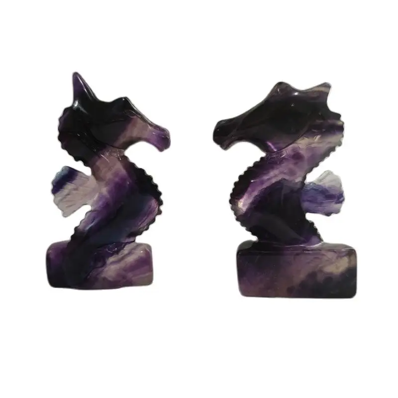 

Натуральный высококачественный нежный полированный Гладкий хрустальный камень фиолетовый флюорит Единорог