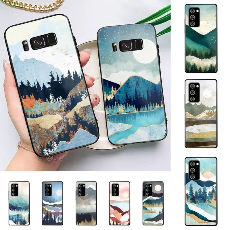 

Mountain Forest Marble Moon Sun Phone Case For Samsung Galaxy Note10Pro Note20ultra note20 note10lite M30S