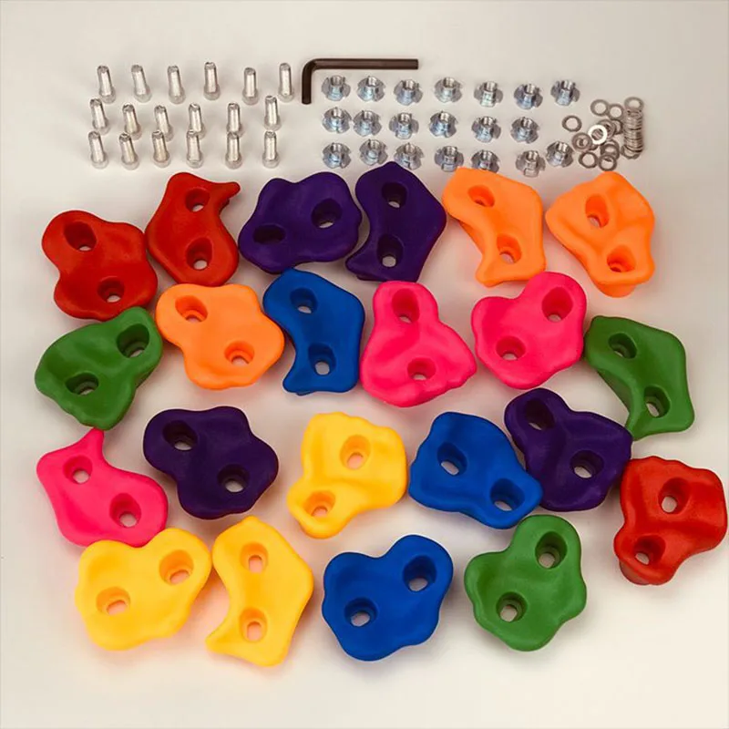 10 шт. разноцветные пластиковые детские камни для скалолазания деревянные