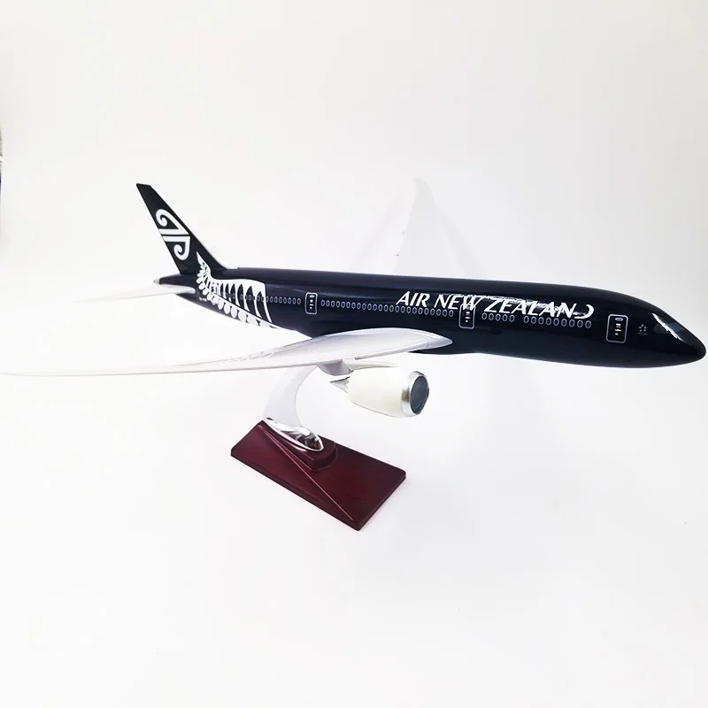 1/145 масштаб 43 см самолет Boeing B787 Dreamliner самолет черный новозеландские авиалинии модель с основанием литой под давлением пластиковой смолы самолет
