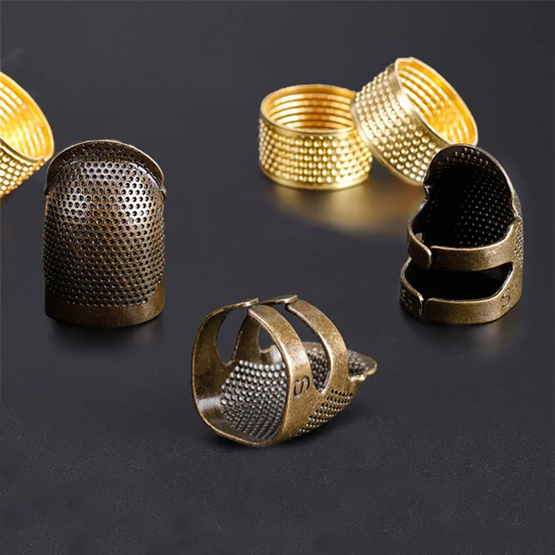 

thimble finger cot hand sewing tool thimble device finger thimble household finger cot elastic adjustable thimble hoop