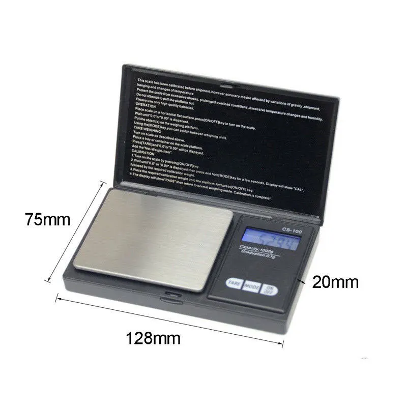 

0.1-1000G Precision Digital Scale Weed Coin Jewelry Pocket Tool OCT998