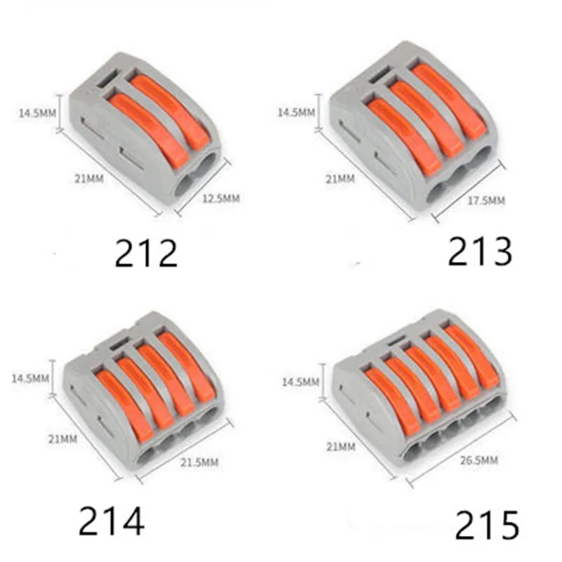 Соединители для кабелей Mini Fast Универсальные Компактные соединительные клеммные