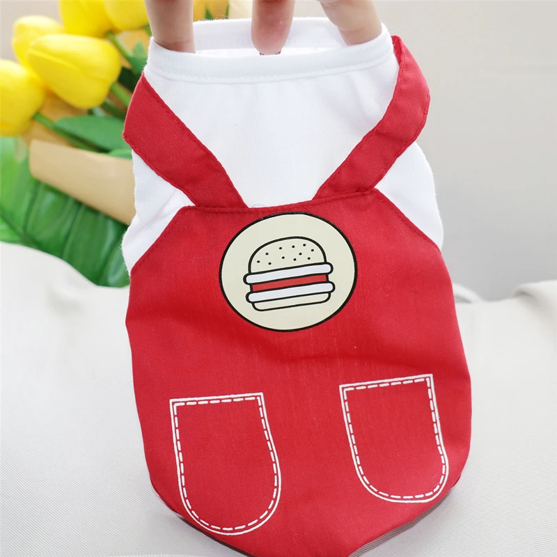 Yellow Dog Sling Clothes Pet Poodle Home Summer Soft Puppy Two-leg Pullovers XS-XL |