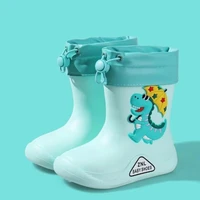 infant kids rain boots boy girl waterproof shoes new cartoon printed fashion children eva rubber boots non slip baby water shoes