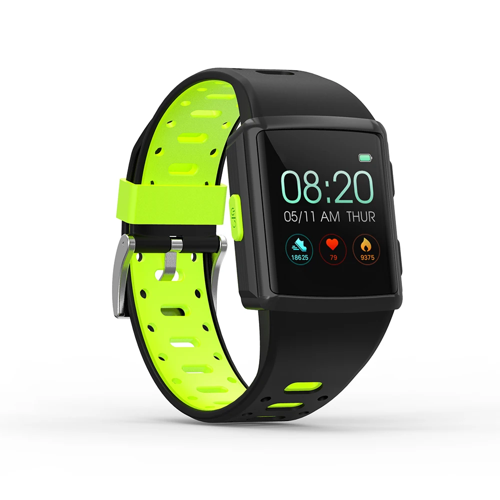 SMA-M3 gps Smartwatch 1,3 дюймов ips экран Bluetooth 4,0 часы монитор сердечного ритма во время сна шагомер часы водонепроницаемые умные часы для мужчин - Цвет: Зеленый