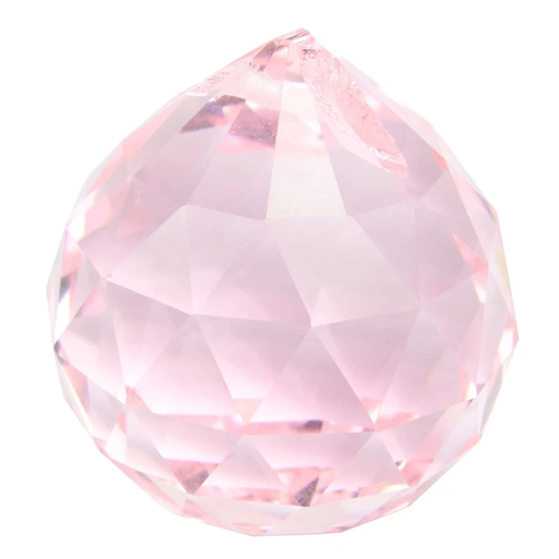 

30mm Vintage Crystal Pink Feng Shui Ball