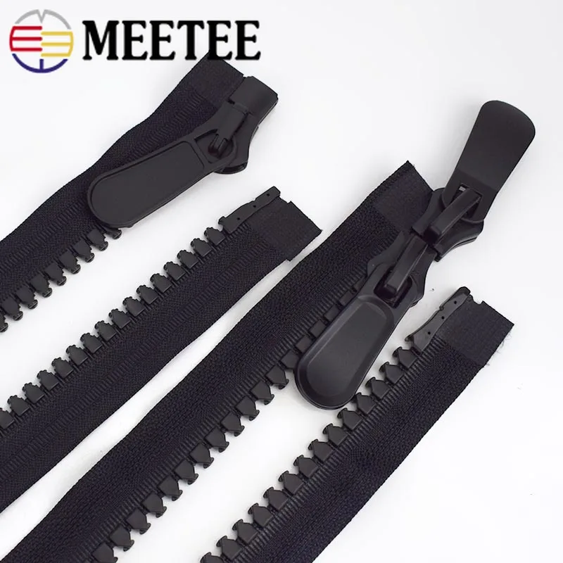 Meetee 15 #70 см полимерные молнии двойной ползунок с открытым концом автоматический