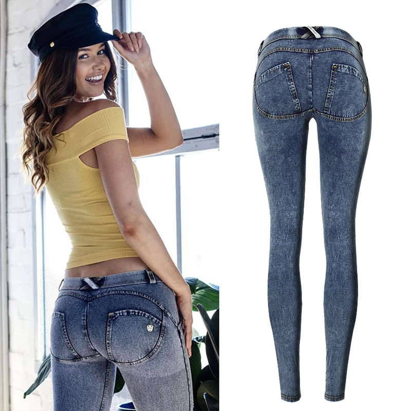 Сексуальные женские брюки пуш-ап повседневные джинсы обтягивающие Подтяжки