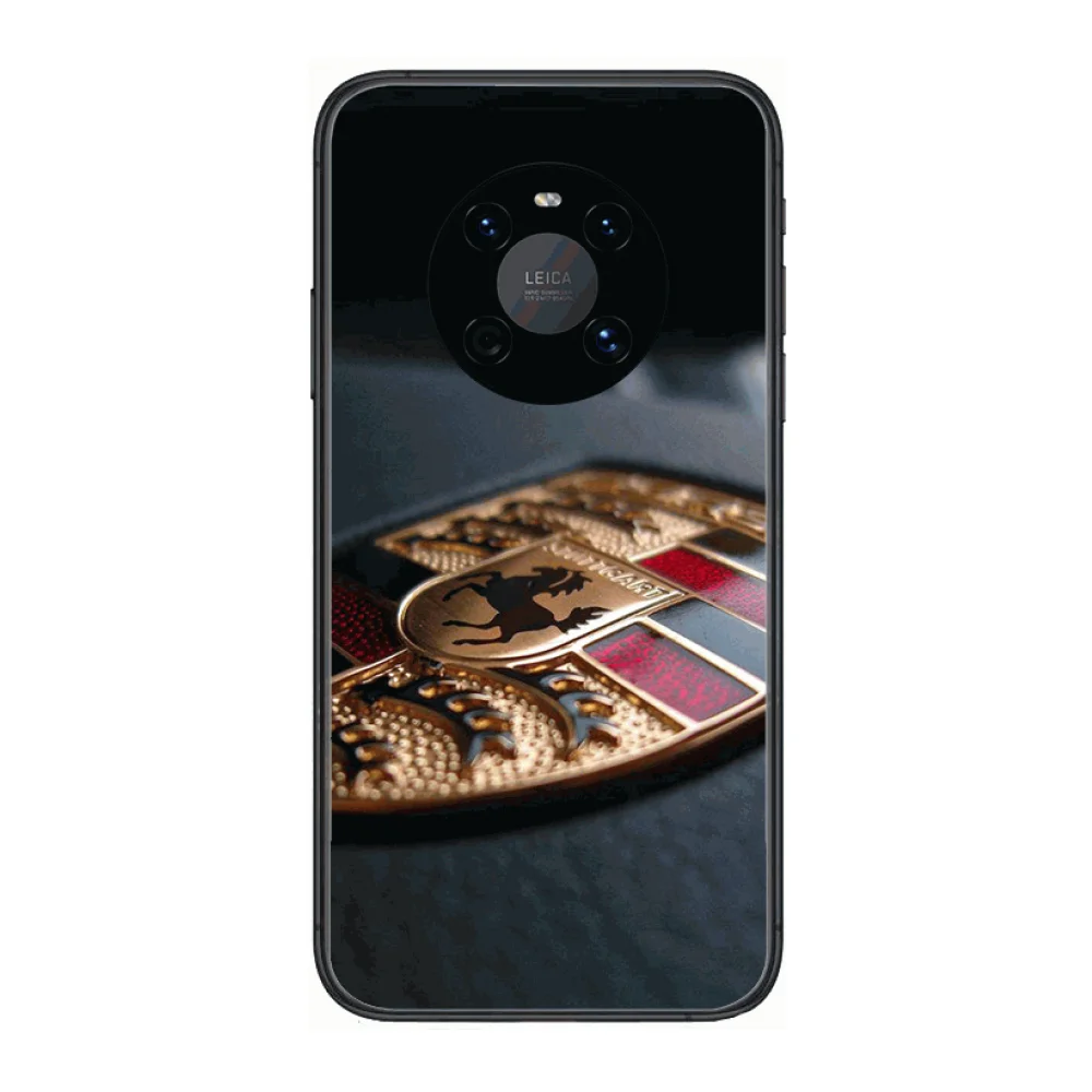 

Stylish Luxury Sports Car P-Porsche Phone Case For Huawei mate 30 10 20 40 Lite Smart Z Pro Black Etui 3D Coque Painting Hoesje