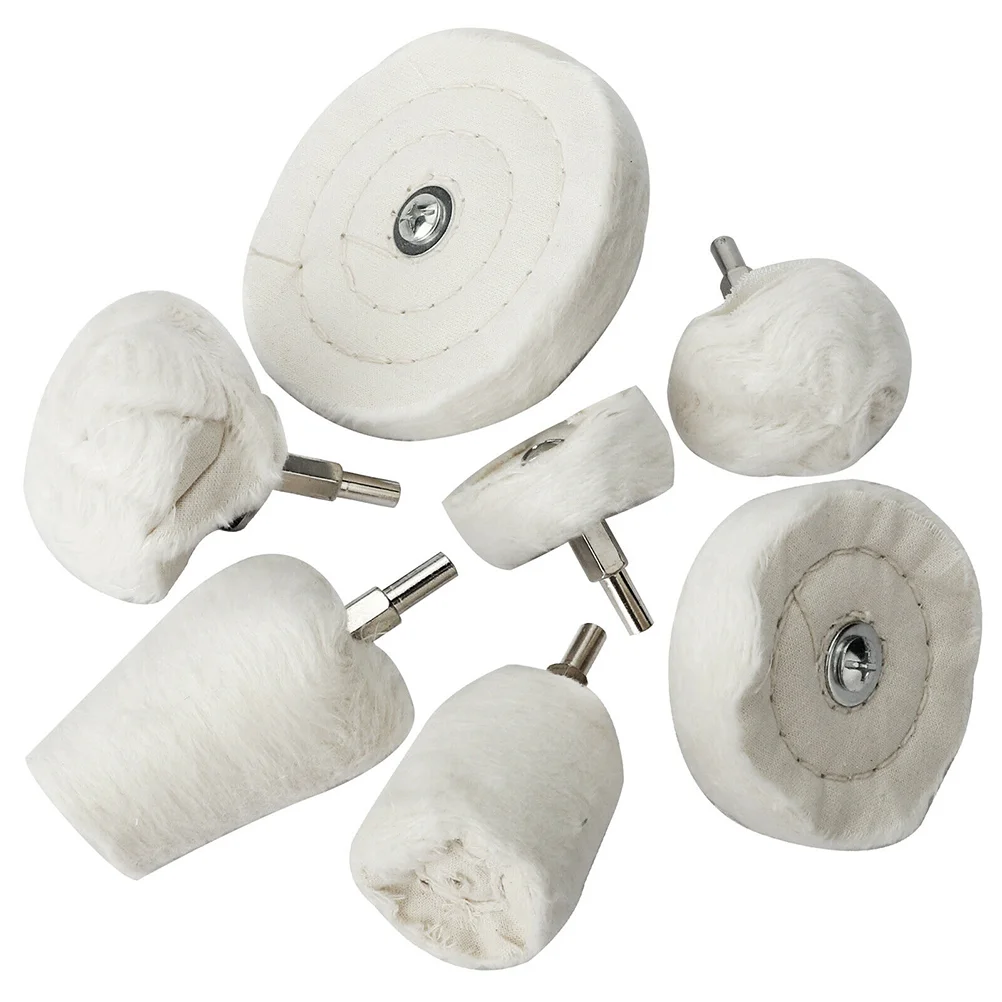 

7 Pcs Polishing Mop Wheel Drill Polishing Pad White Practical Buffing Wheel