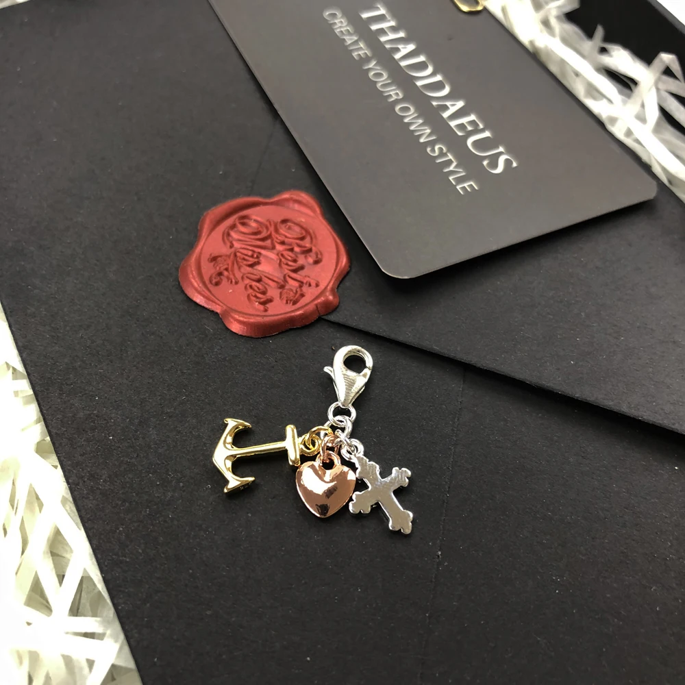 

Wholesale New Fashion Women's Jewelry Faith Hope Love Pendant Charm Fit Bracelet Necklace Chain 925 Sterling Silver Jewelry