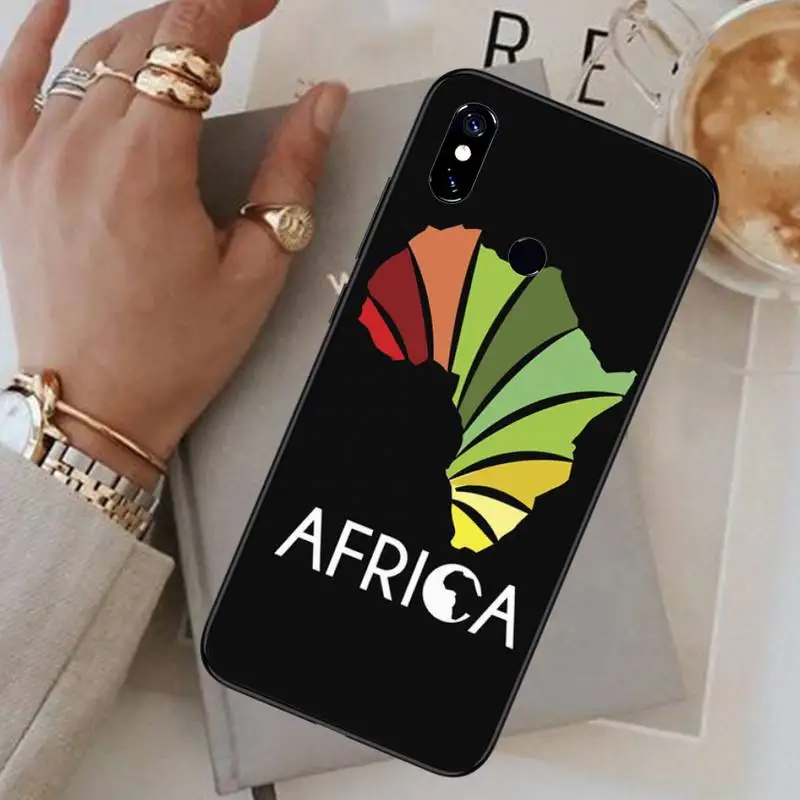 

Africa Map Geography Painted Phone Case For Xiaomi Redmi 7 8 9t a3Pro 9se k20 mi8 max3 lite 9 note 9s 10 pro