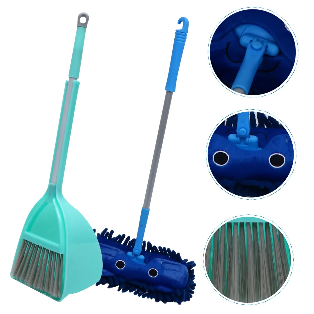 

3pcs Detachable Children Broom Dustpan Mop Set Mini Education Play Props Toys