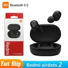 100% оригинальные Xiaomi Redmi Airdots 2 TWS беспроводные Bluetooth наушники стерео Бас 5,0 с микрофоном шумоподавление Гарнитура Air2 SE