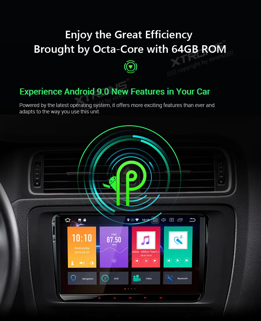 XTRONS " PX5 Android 9,0 Автомобильный плеер радио gps для VW Volkswagen Golf Passat CC Touran Tiguan Sharan для сиденья для SKODA No DVD
