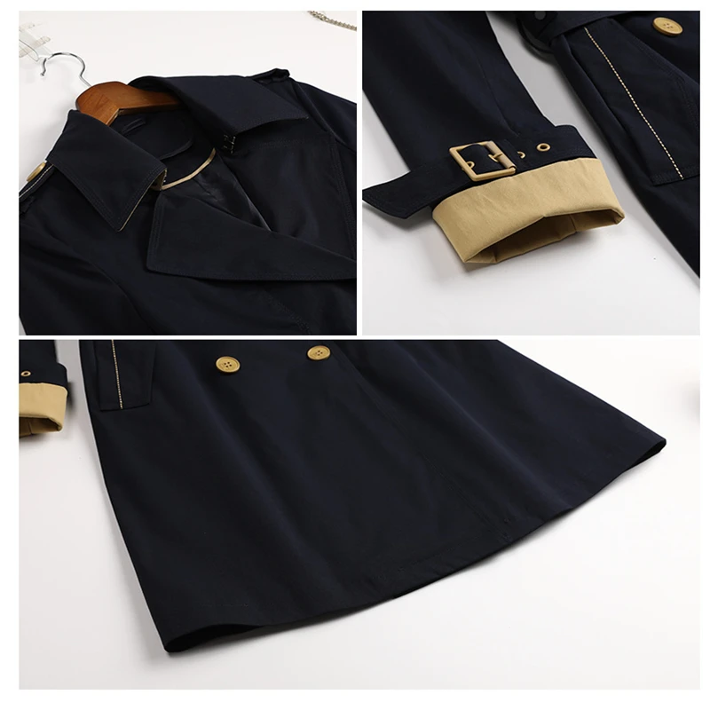 

Fat Sister Medium-Length Windcoat Jacket 2020 Autumn New Fashionable Women's Coat Large Size Girl