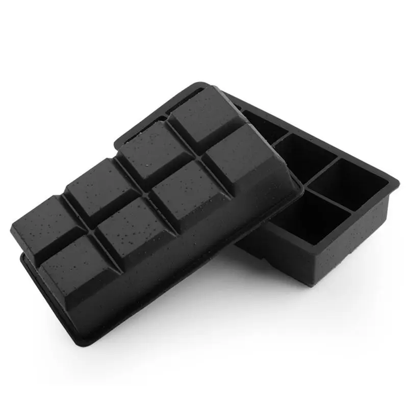 New-Big 8 Giant Jumbo Large Size Silicone Ice Square Mold Tray Mould DIY ON |