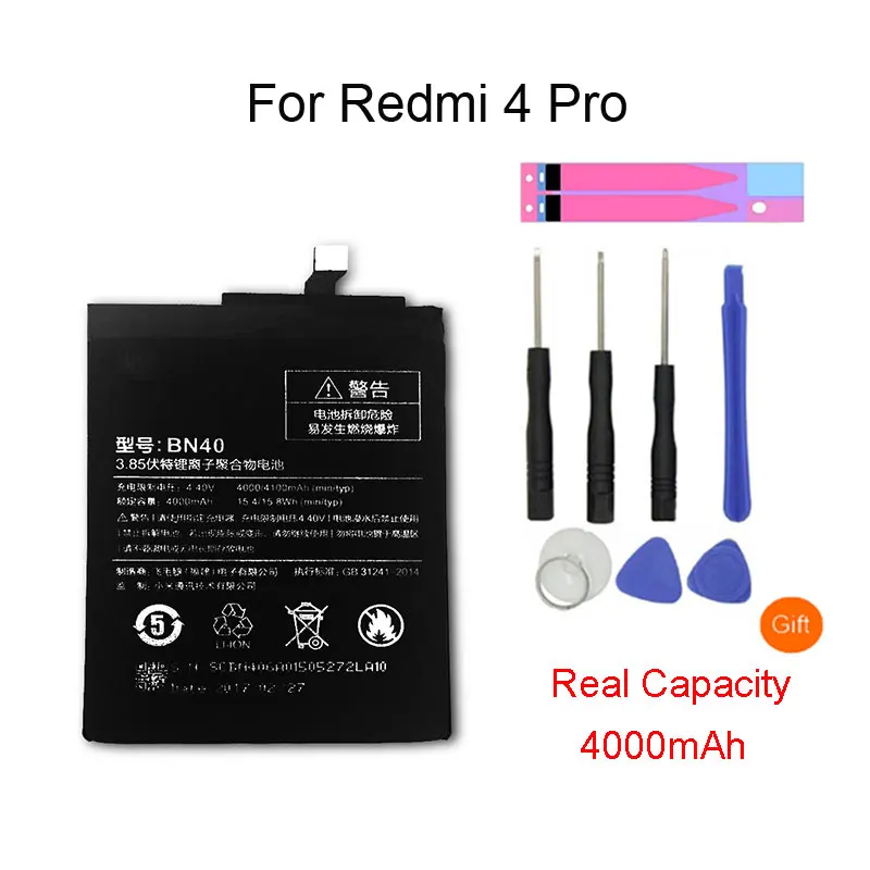 Оригинальный BN40 телефон батарея для Xiaomi Redmi 4 Pro Prime 3g ram 32G rom Edition Redrice +