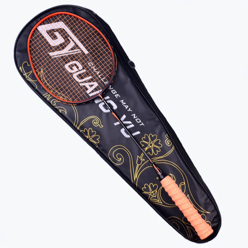 

Full Carbon Fiber Ultralight Strung Training Badminton Racket Professional Carbon Badminton Racquet Carbon Fiber Grips With Bags