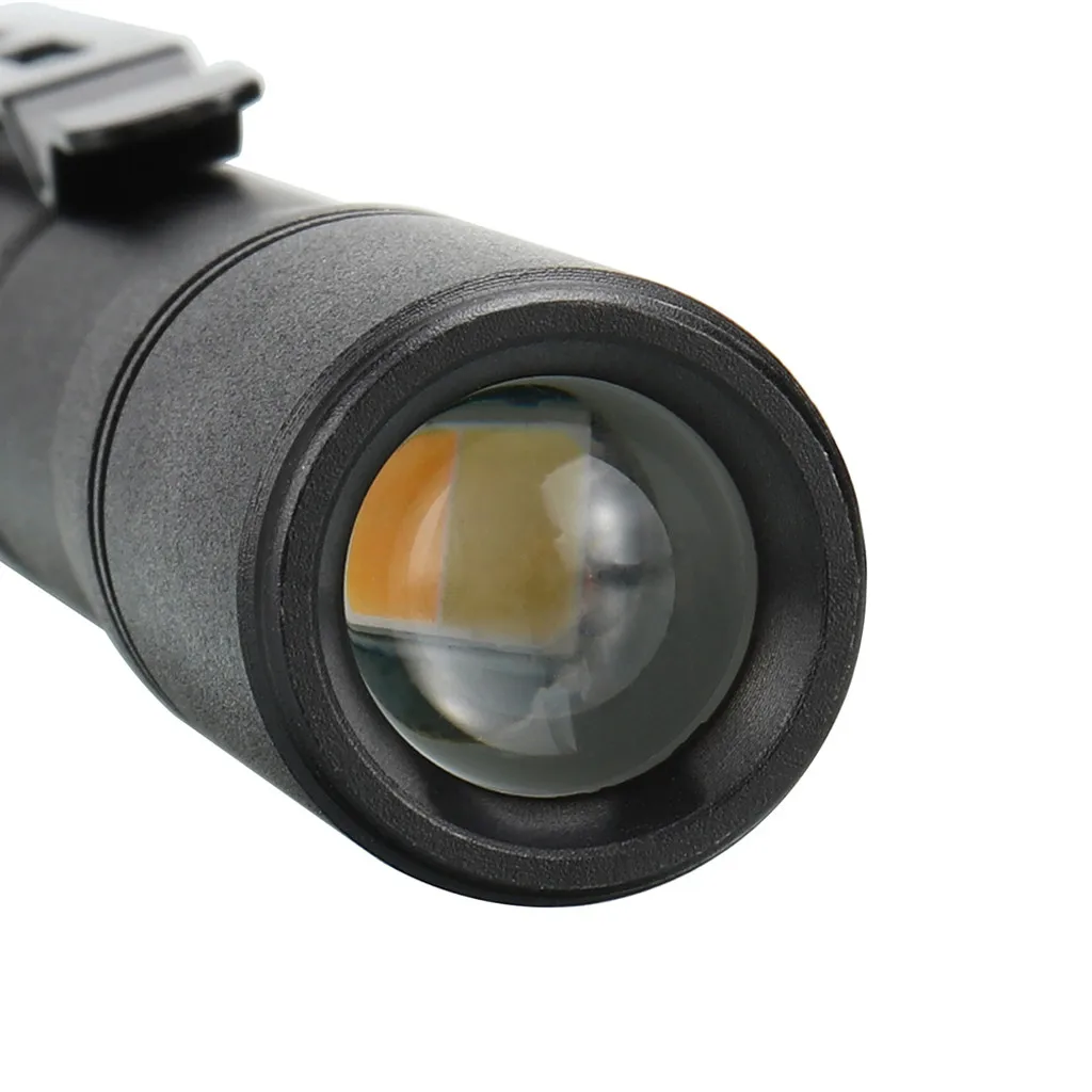 Черная алюминиевая мини светодиодная вспышка на батарейках 3 Вт светодиодный