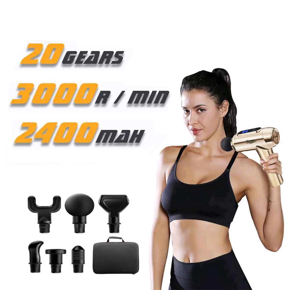 Массажный пистолет модный мышечный массажер вибрация фитнес оборудование