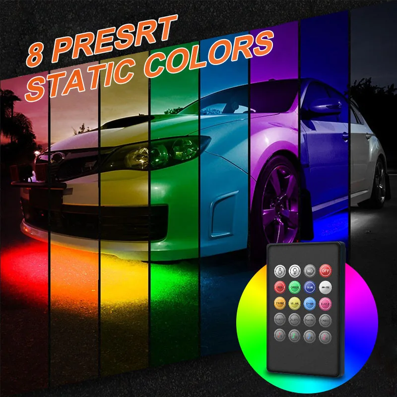 4 шт. автомобиль Underglow гибкие светодиодные ленты украшение атмосферная лампа под