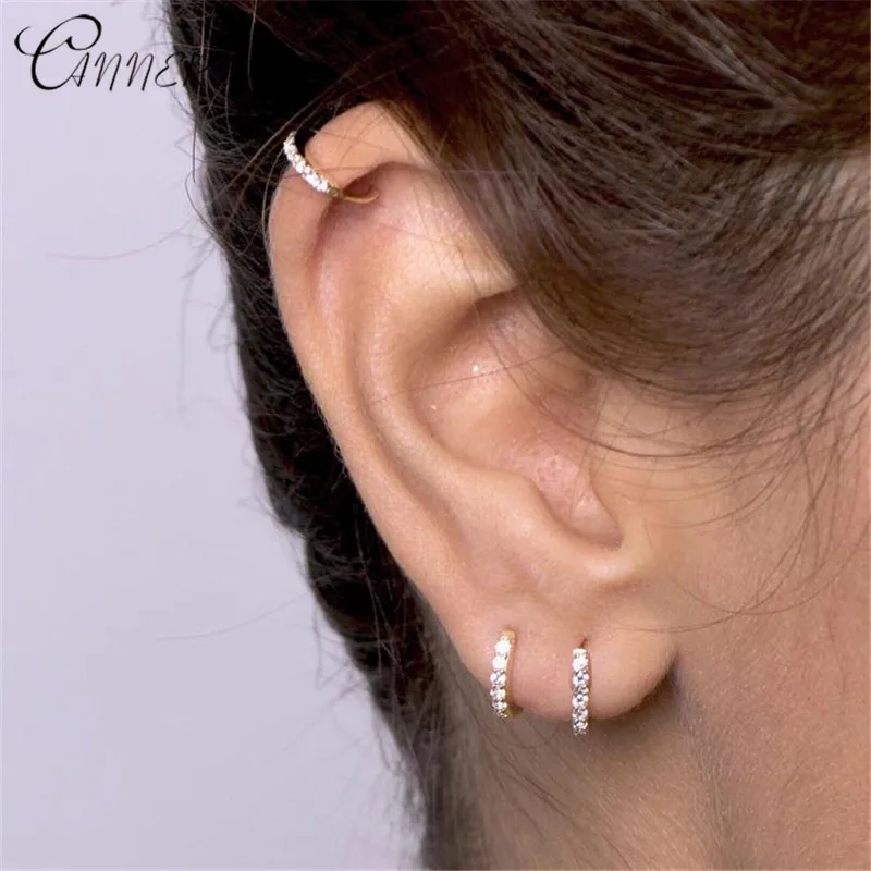 Женские серьги гвоздики с кубическим цирконием CANNER из стерлингового серебра 925