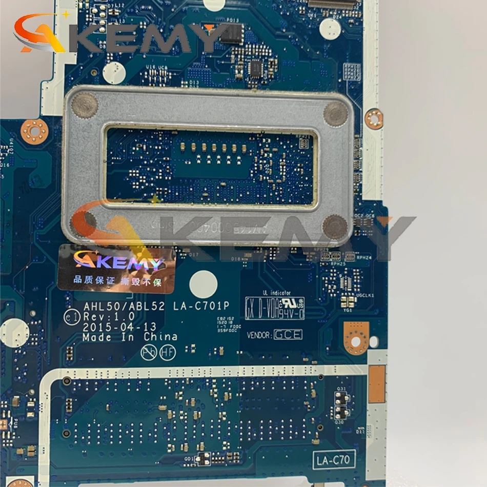 

828301-601 828179-501 For HP Pavilion 15-AC I3-5005U Notebook motherboard LA-C701P SR27G DDR3 Mainboard