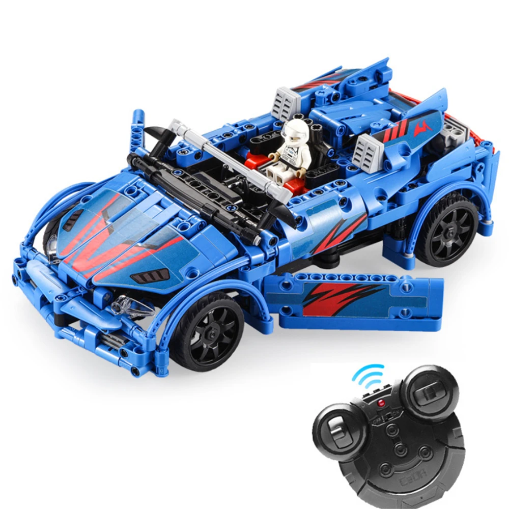 

585 шт. RC супер гоночный автомобиль электронные строительные блоки дистанционного Управление Модель автомобиля игрушки для детей, подарки д...