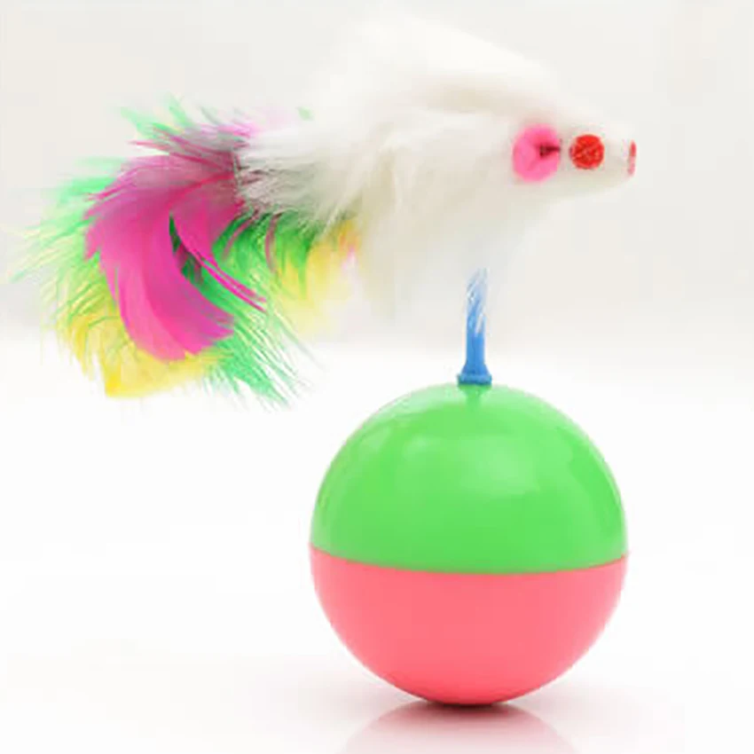 1PC Soft Fur Cute Mouse Tumbler Kitten Toy Training Catch Supplies Pet Cat Plastic Play Balls Interactive Toys | Дом и сад