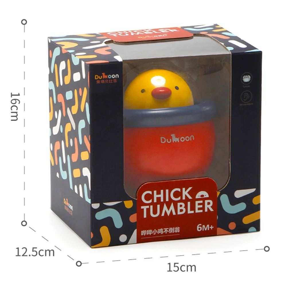 

Cute Baby Cartoon Toys Nodding Chick Tumbler Toys for Kid Ring Bell Cute Roly-poly Educational Rattle Accessories