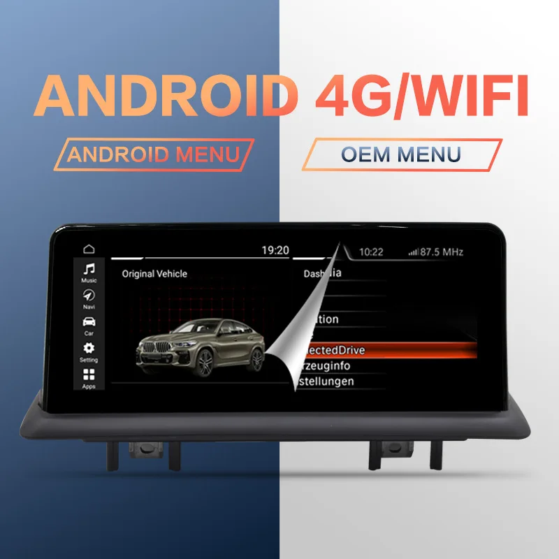 

10,25 дюймов Android 10 Octa Core 4G SIM Carplay навигация GPS Автомобильное видео для BMW 1 серии E87 E81 E82 E88 2006-2012