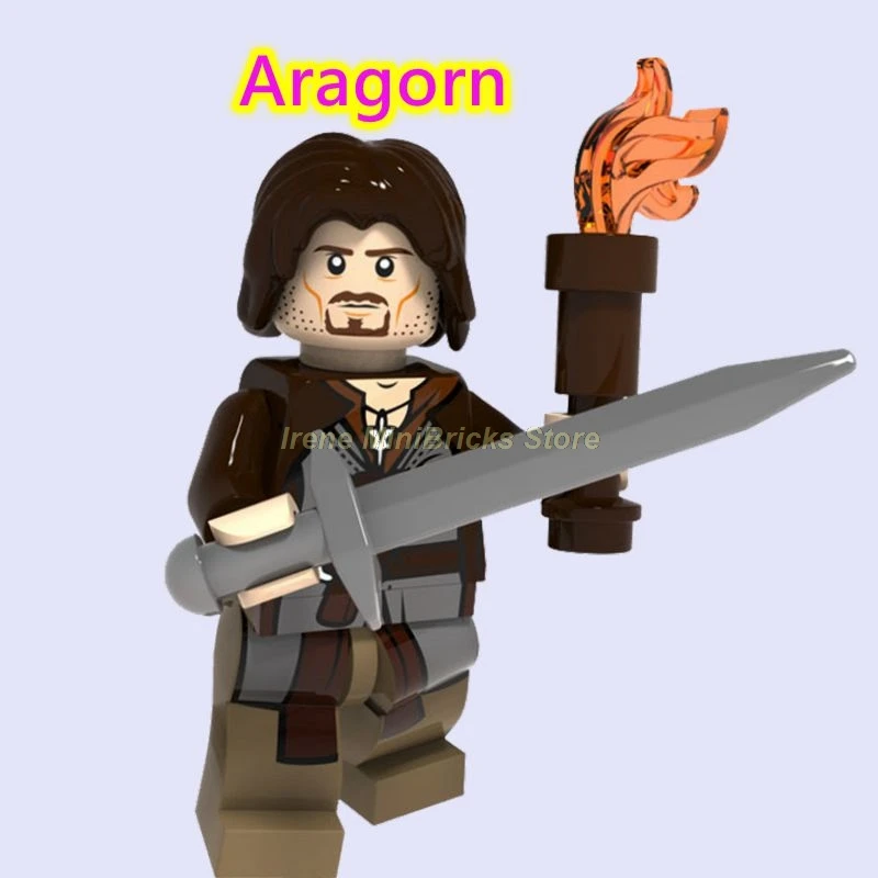 Aragorn Хоббит Властелин колец Bllbo Aragorn Orcs Bard eowin Ringwraith Gandalf подарки на день рождения строительные блоки игрушки для детей - Цвет: Aragorn