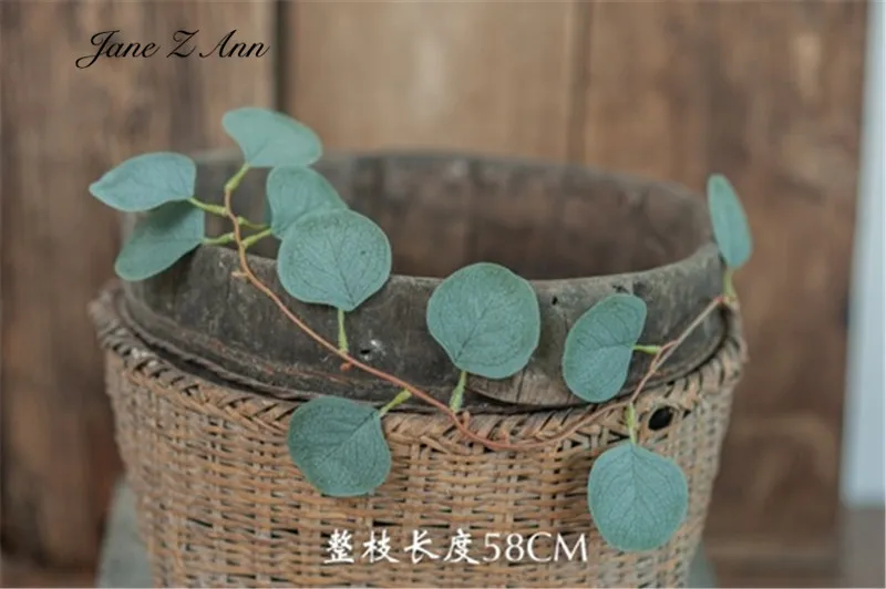 

Jane Z Ann Newborn Photography Simulated Green Plants Berry Daisy Rattan Strip Vine studio shooting Props