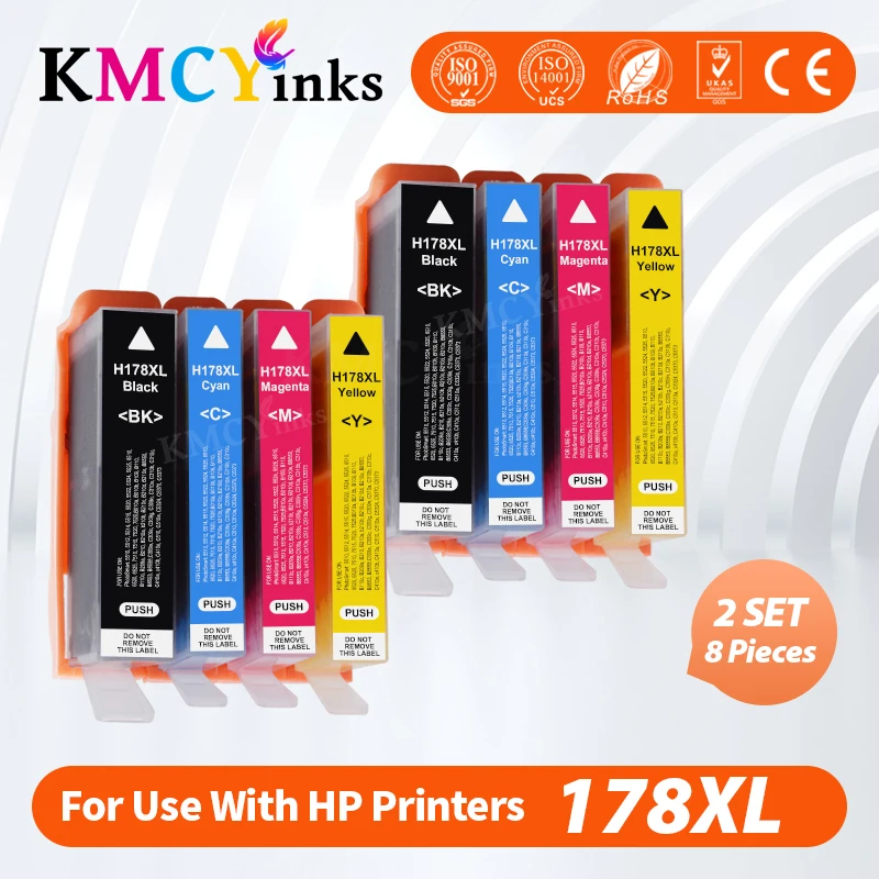 

Совместимый чернильный картридж KMCYinks 178XL для принтера HP 178 XL для HP 178 Photosmart 7515 5515 B109a B209 B210 3070A 3520 7510