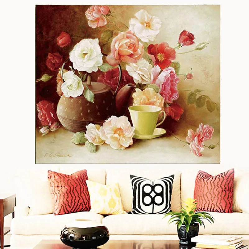 Набор для вышивки крестиком печатная Простая Современная Настенная картина