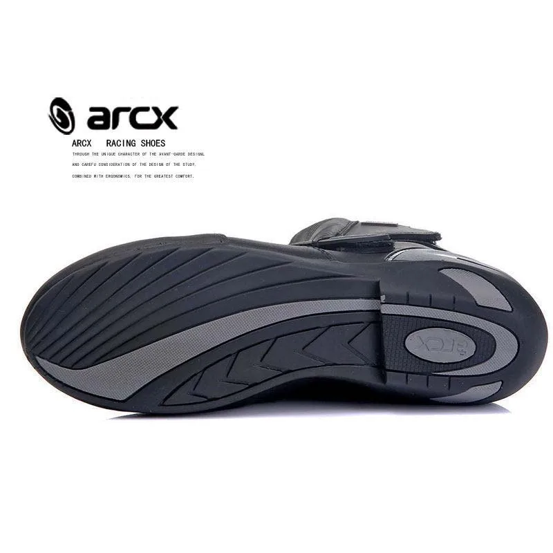 Ботинки мотоциклетные мужские из натуральной коровьей кожи водонепроницаемые