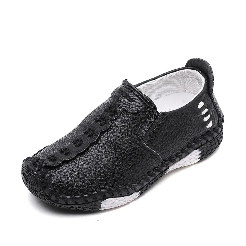 

Kids Sneaker 2021 Spring Girls Boys Causal Flats Fashion Loafers Moccasins Casual Shoes Children Solid Baby Black Shoes 21-35
