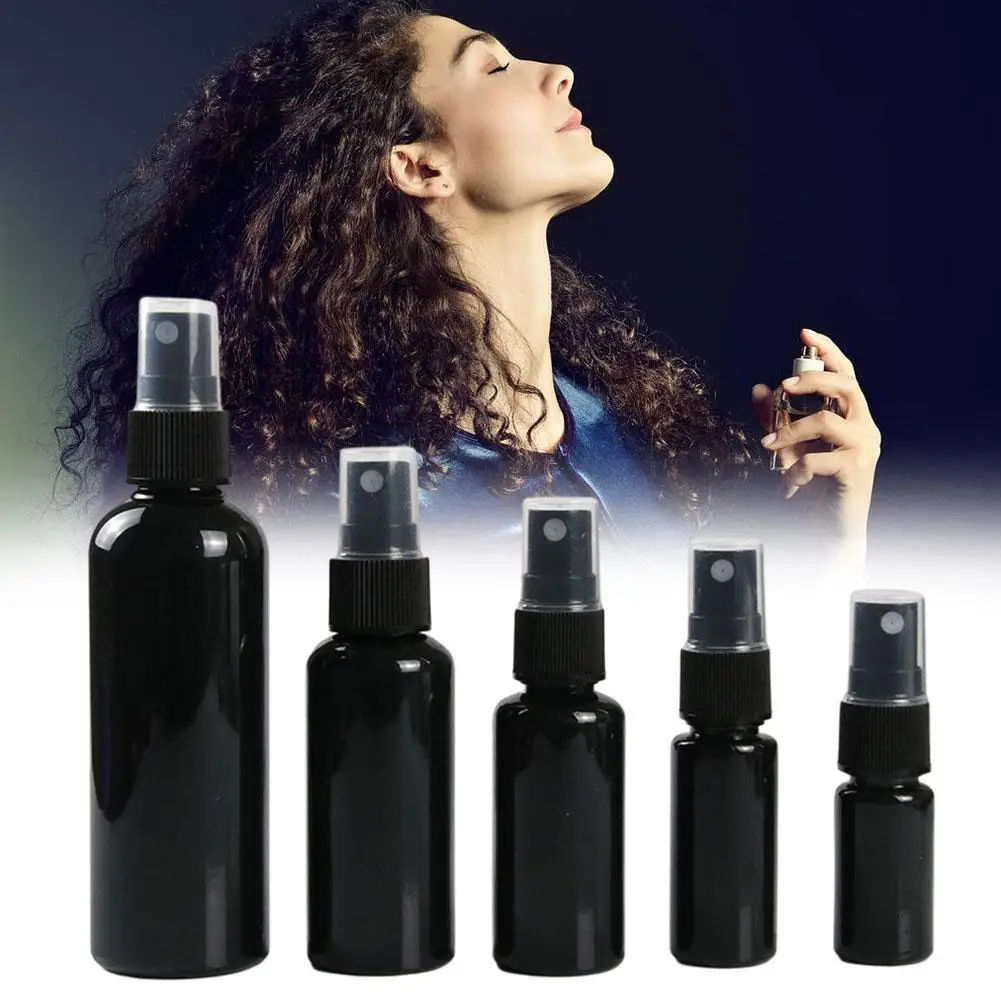 10/20/30/50/100ML Black Spray Bottles Plastic Cosmetic Containers Unisex Small Empty Moisturizing Water Lotion Shampoo Dispenser images - 6
