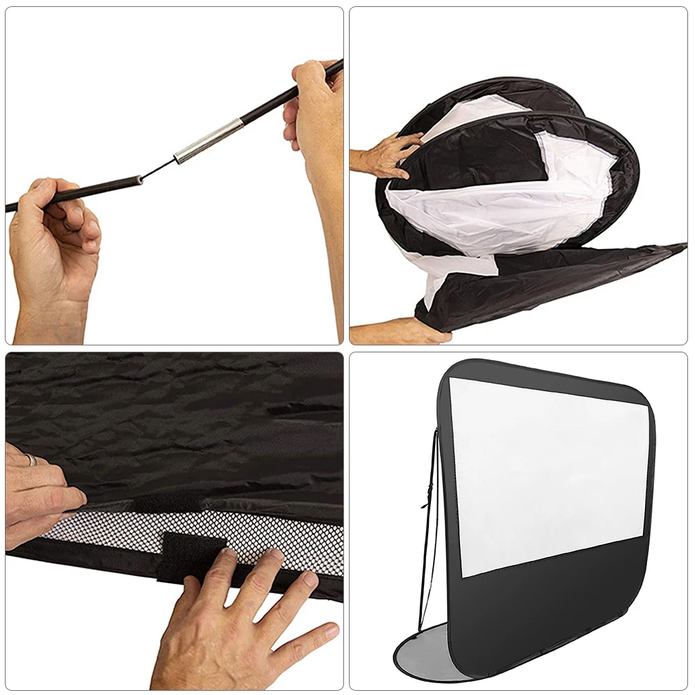 

84 Inch Portable Pop Up Instant Projection Screen for Outdoor Indoor Sports Events Movies Camping Equipment 2021