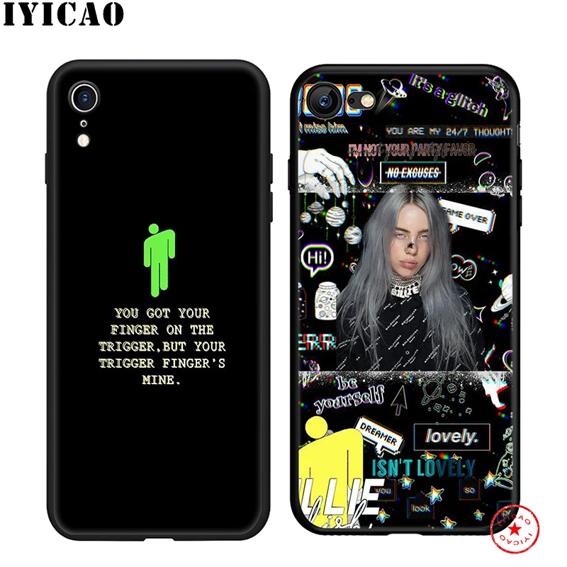 IYICAO Billie Eilish мягкий чехол для телефона iPhone 11 Pro XR X XS Max 6 6S 7 8 Plus 5 5S SE силиконовый TPU 7 Plus