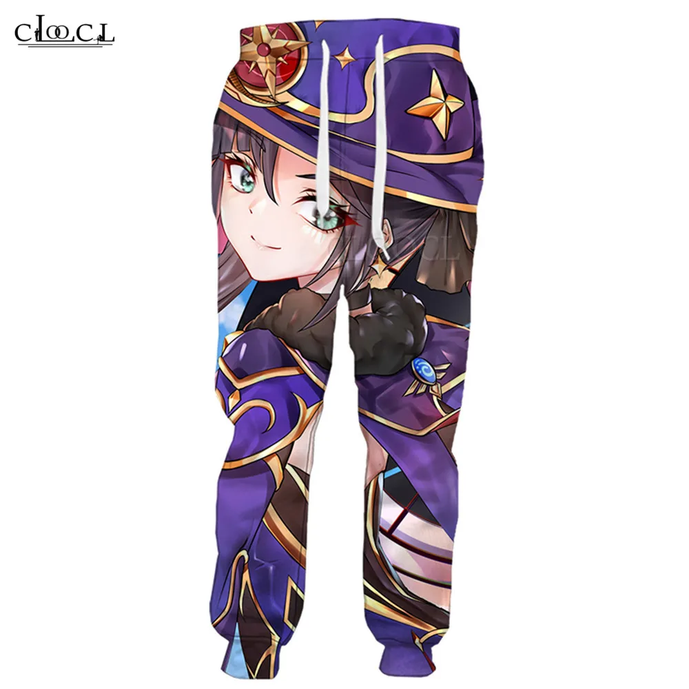 

CLOOCL Cartoon Men Pants Genshin Impact 3D Print Joggers Men Clothing Hip Hop Lacing Pockets Sweatpants Women Jogging Pants