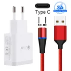 Магнитный USB-кабель Realme GT 3A для Samsung A20 A32 Xiaomi Poco X3 NFC Redmi 9 Note 8 Umidigi A7 Pro, зарядное устройство для телефона