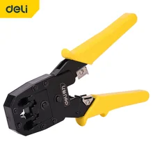DELI Rj45 Crimping Tool Can Crimp 4P/6P/8P Terminal Manual Network Tool Pliers Cable Crimping Pliers Wire Stripping Pliers
