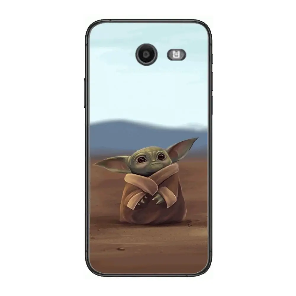 

Cute Lovely Baby Yodae Style Phone Case Hull For Samsung Galaxy J 4 3 5 6 7 8 EU 2018 Plus 2017 Black Shell Art Cell Cover TPU