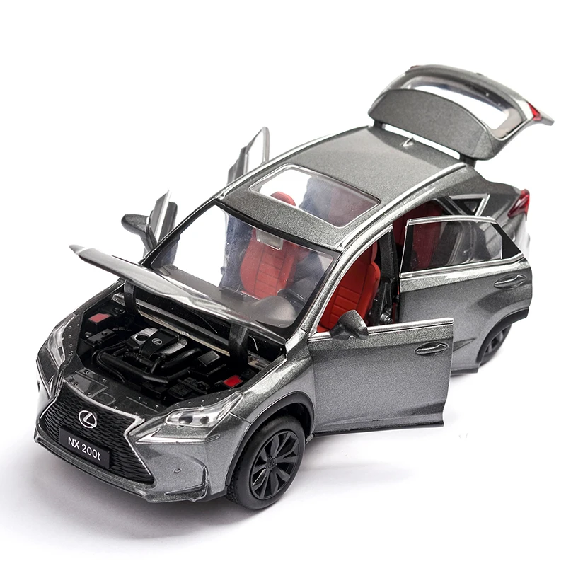 1:32 Подлинная авторизация Lexus Nx200t игрушечный автомобиль из сплава Серебряная